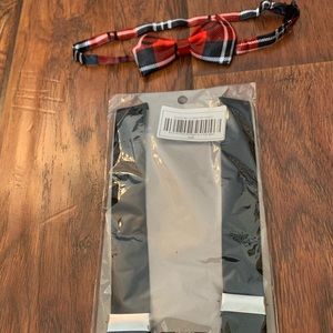 Toddler bow tie and black suspenders. NWT